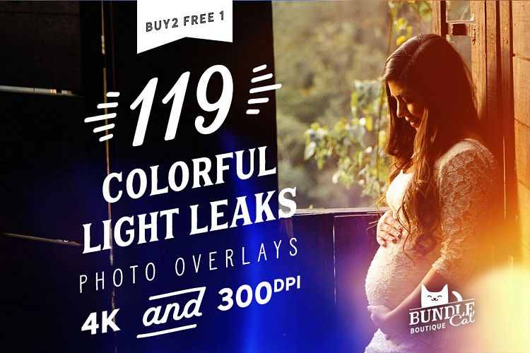 119 Colorful Light Leaks Photo Overlays