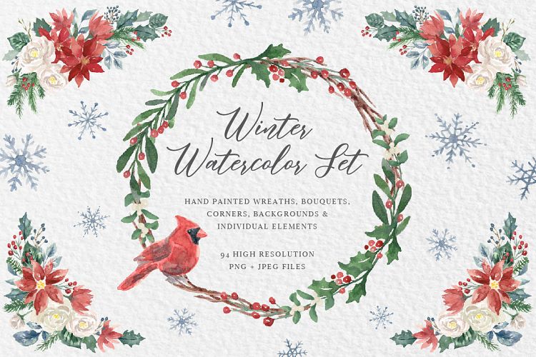 Winter Watercolor Set