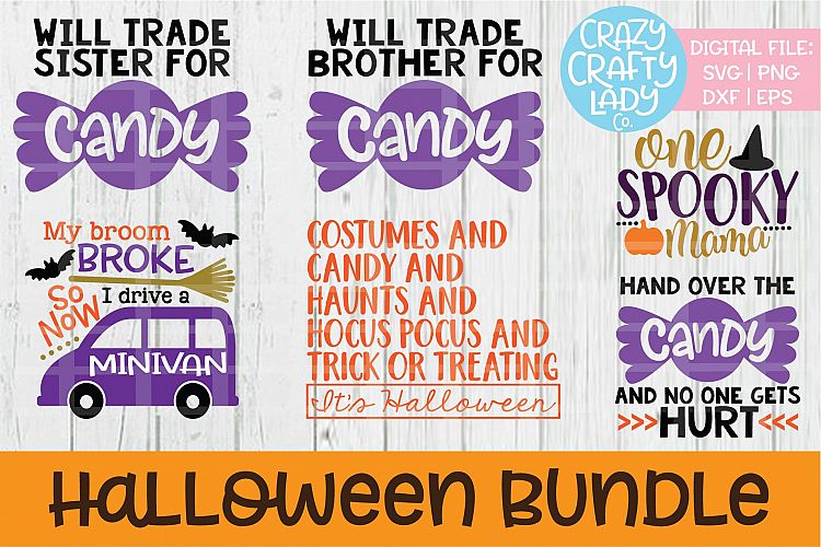 Halloween Bundle SVG DXF EPS PNG Cut Files