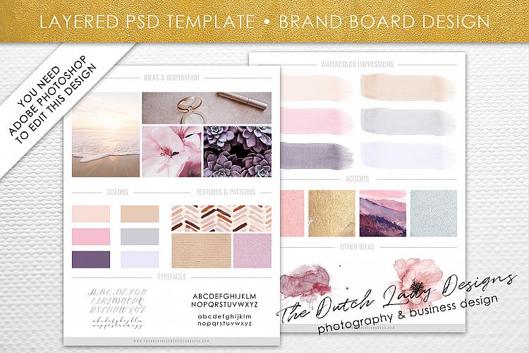 PSD Brand & Design Board Template - Design #1