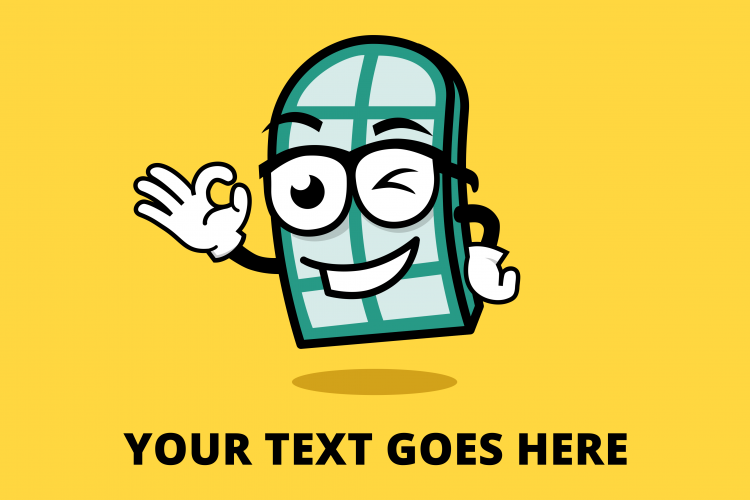 Mr. Window Mascot Illustration