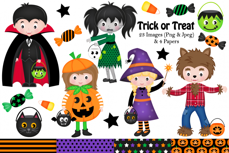 Halloween clipart, Halloween graphics & Illustrations, Witch