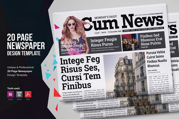 Newspaper Design Template v3