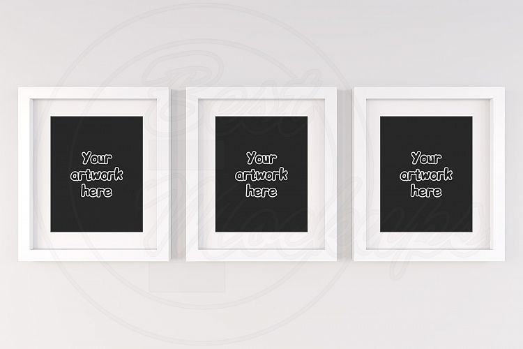 Set mockup white frame printable jpg