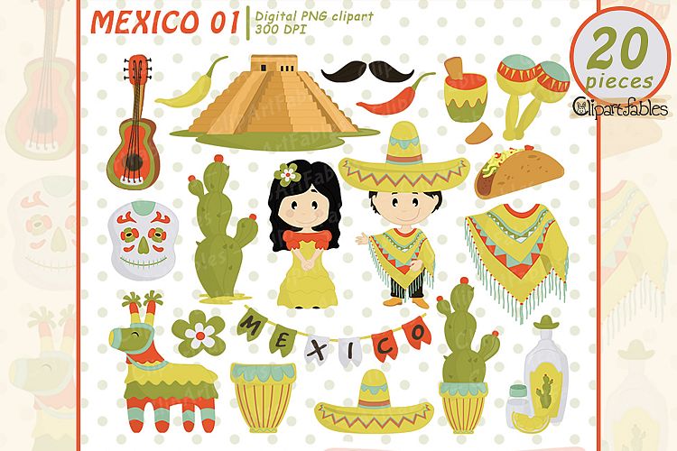 Mexican Cinco de Mayo clipart, digital clipart - instant