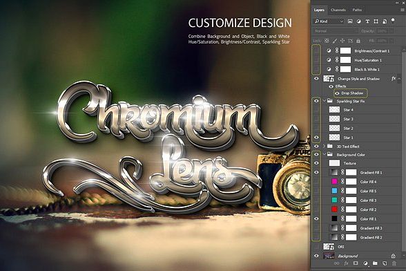 3D Silver Text Effect