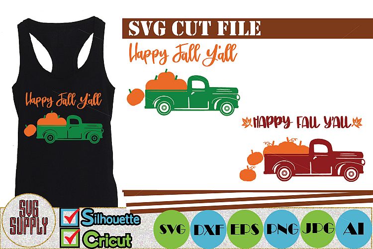 Happy Fall Yall SVG Cut File