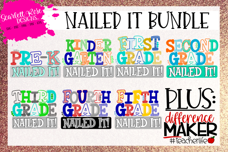 Nailed It SVG - Graduation Bundle SVG - Boy
