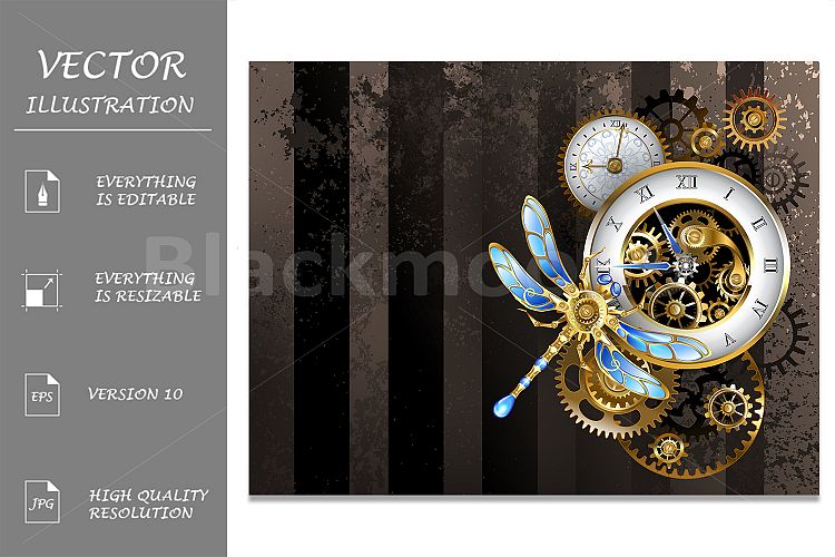 Steampunk Dials with Dragonfly