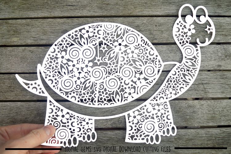 Tortoise paper cut SVG / DXF / EPS files
