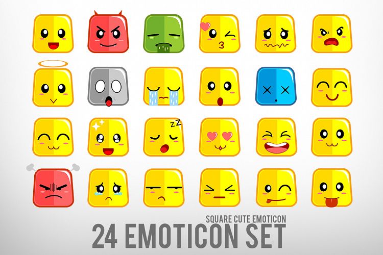 Square Cute Emoticon