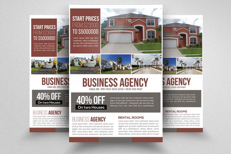 Real Estate Agency PSD Flyer Template