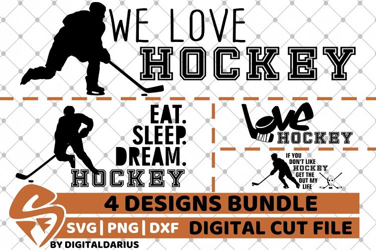Download 4x Love Hockey Designs Bundle svg, Ice Hockey, Hockey Skate