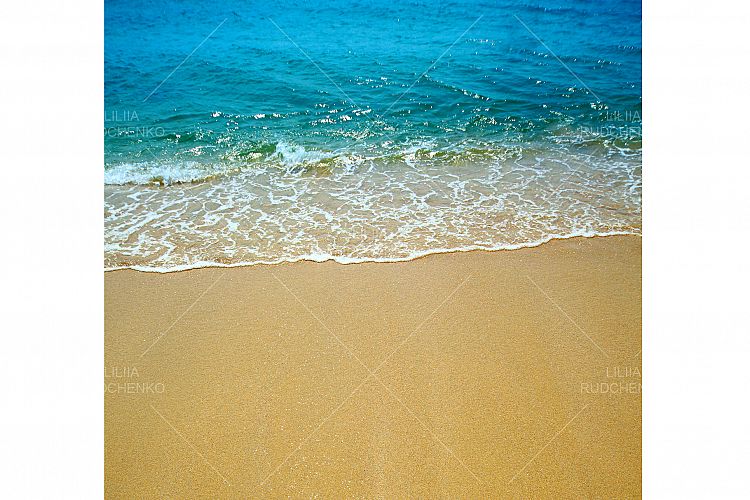 blue sea wave and sand
