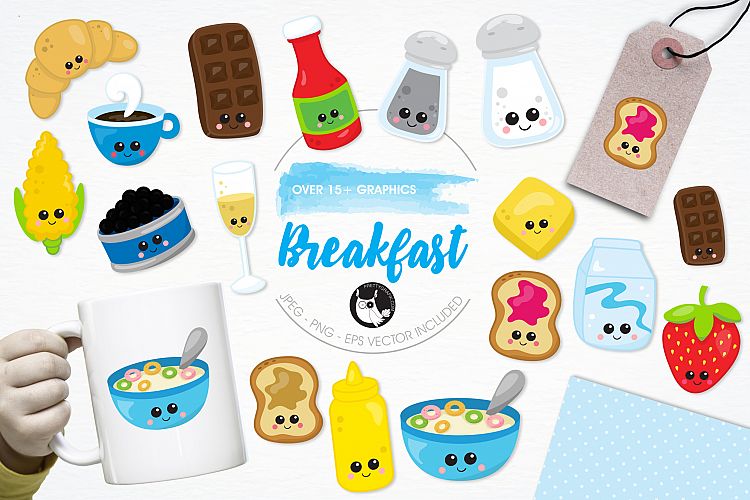 Breakfast graphics and illustrations