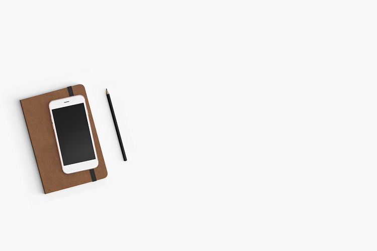  Modern workplace. Top view. Flat lay style. 15