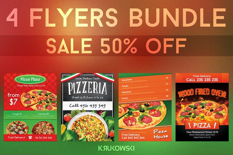 Pizzeria Flyers Bundle