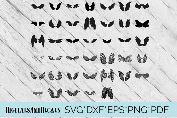 40 Sets of Wings Svg Cutting Files