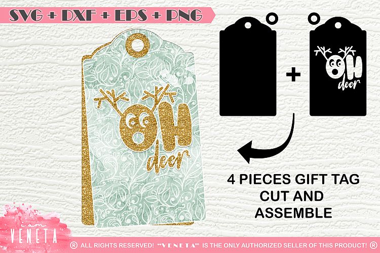 Christmas | Gift tags | SVG, DXF, EPS, PNG Cutting file