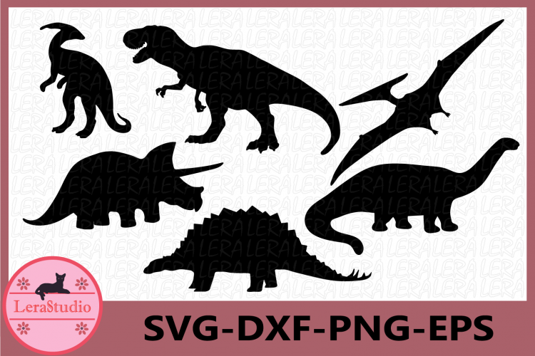 Download Dinosaur Silhouette png, eps, svg, dxf, Dinosaurs SVG, Dino (236596) | SVGs | Design Bundles