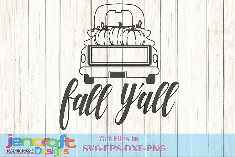 Fall Yall svg Pumpkin Truck Vintage Thanksgiving Autumn SVG