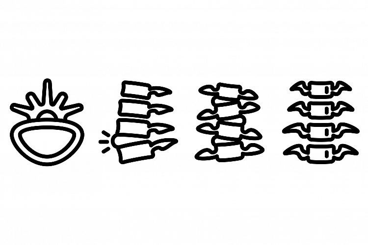 Spine icons set, outline style example image 1