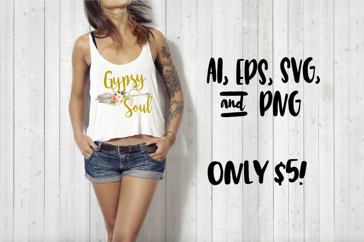 SPVinyl Gypsy Soul Boho Sublimation Design Bundle