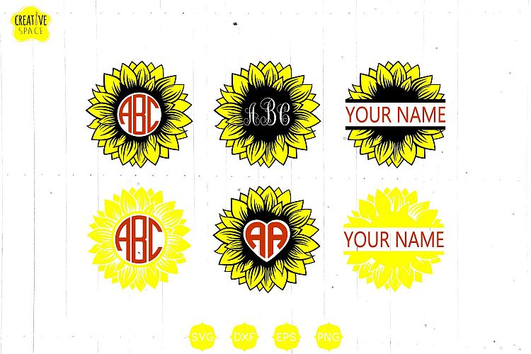 Sunflower Monogram Svg