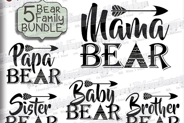 Bear family Bundle SVG -Bundle svg digital - Mama Bear Papa