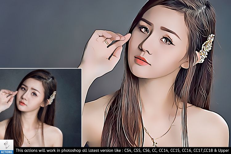 Unlimited HDR Oil Paint Action CC18+