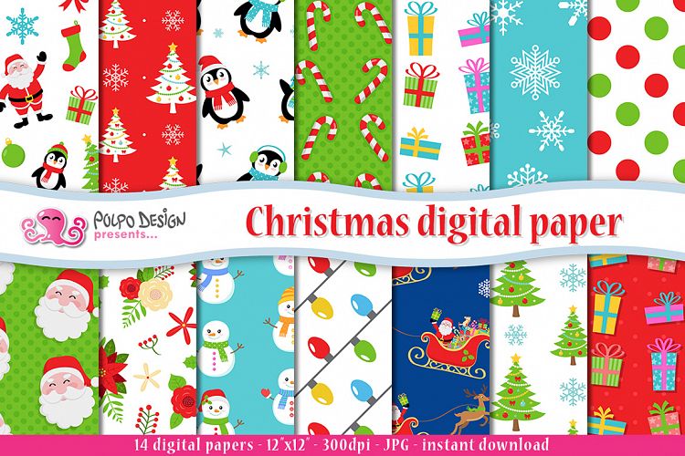 Christmas digital paper