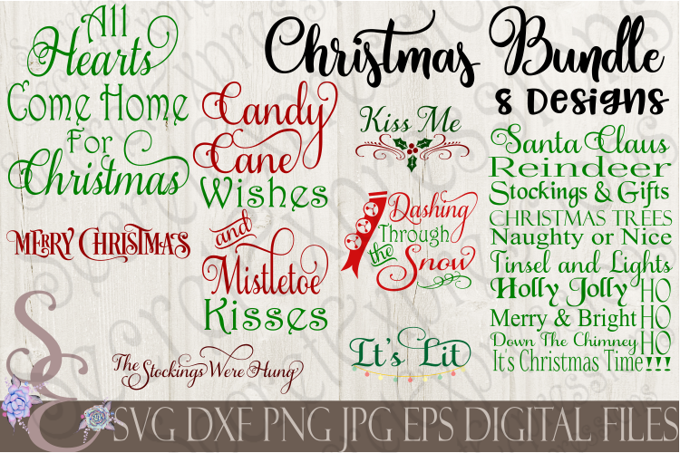 Christmas SVG Bundle 8 Designs