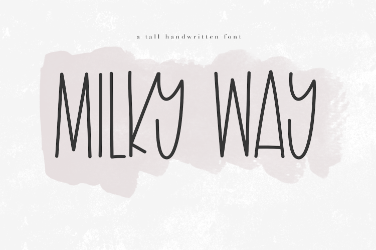 Milky Way - A Tall Handwritten Font