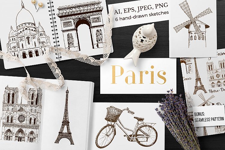 Set of Paris sketches