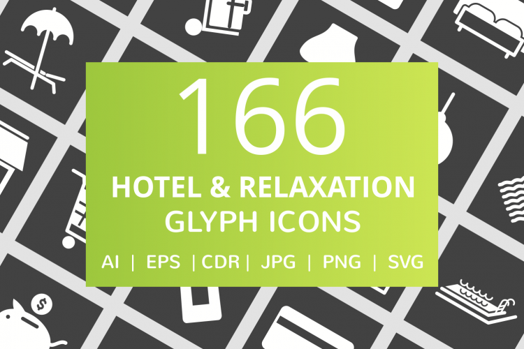 166 Hotel   Relaxation Glyph Inverted Icons