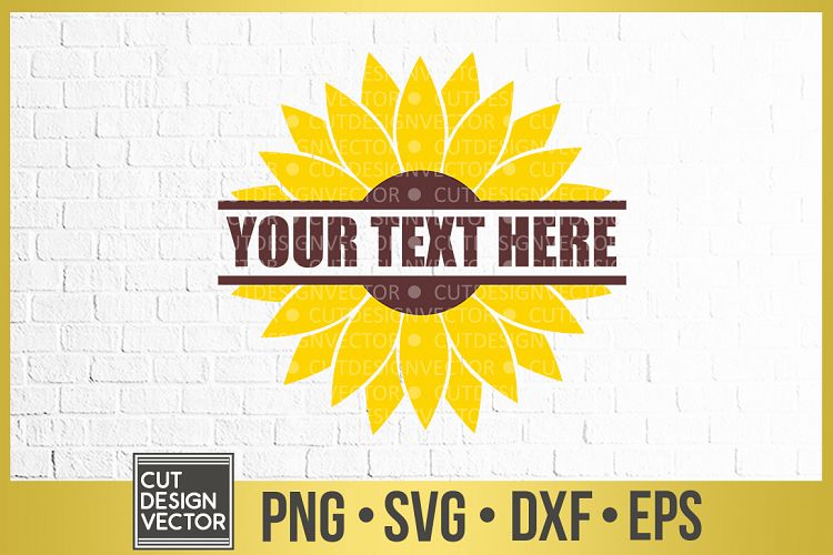 Download Sunflower Split Monogram SVG (303606) | Monograms | Design ...