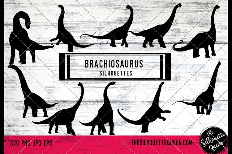 Brachiosaurus Dinosaur svg files cricut, silhouette clip art