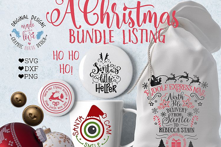 Christmas & Santa Bundle Cut Files - Christmas Cut Files