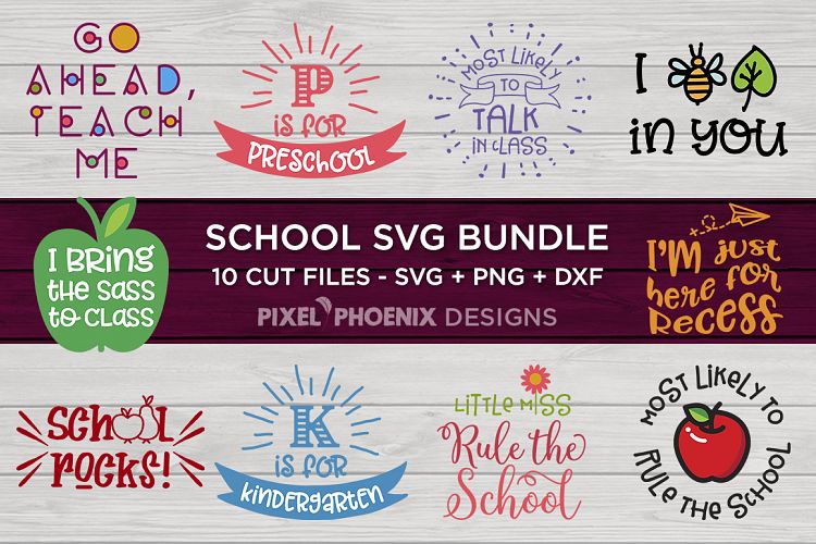 School SVG Bundle - SVG JPG DXF