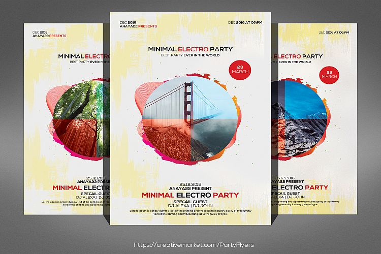 Minimal Eletro Party Flyer