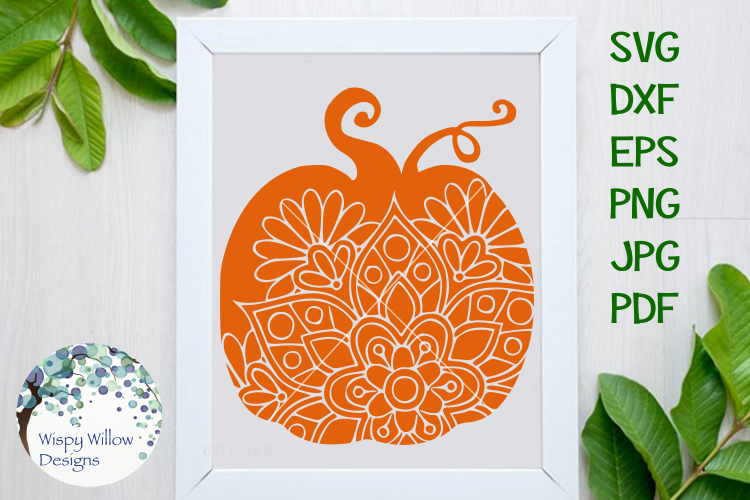 Pumpkin, Fall, Halloween, Mandala SVG Cut File
