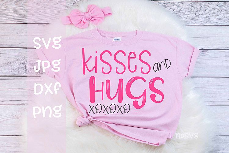 Kisses and Hugs, Valentines day, SVG