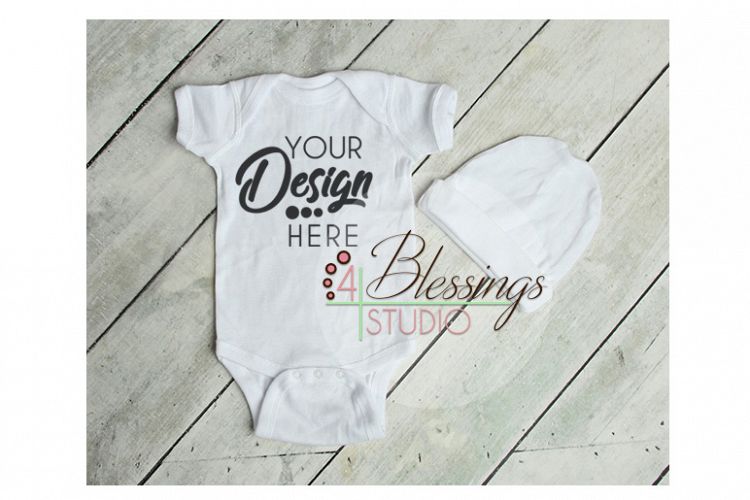 Blank Bodysuit Baby Cap Mockup Rabbit Skins Onesie