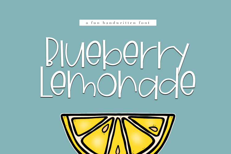Blueberry Lemonade - A Fun Handwritten Font
