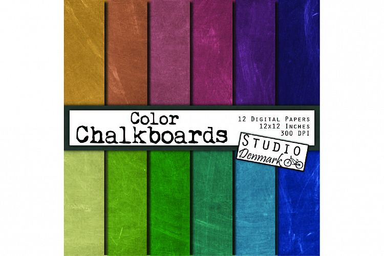 Chalkboard Digital Paper - Color Chalkboard Backgrounds