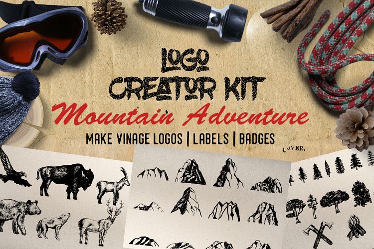 Logo creator Kit| Mountain Adventure