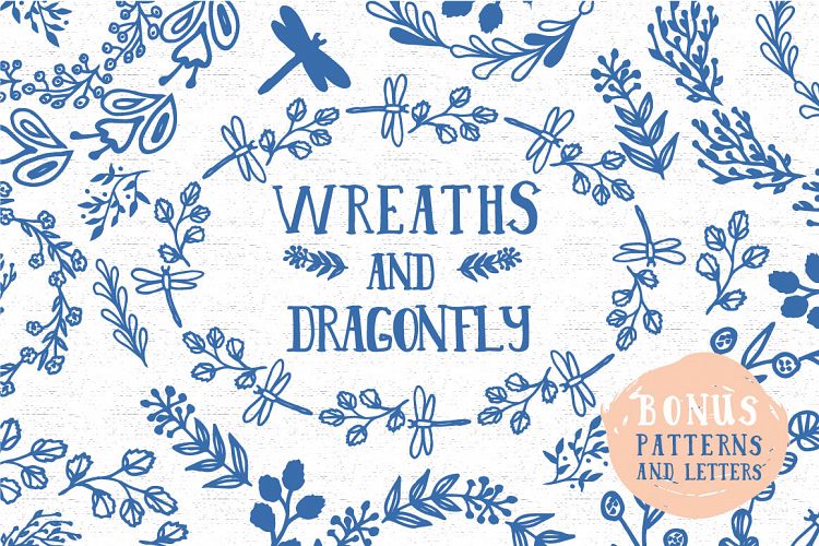 Wreaths and dragonfly + bonus