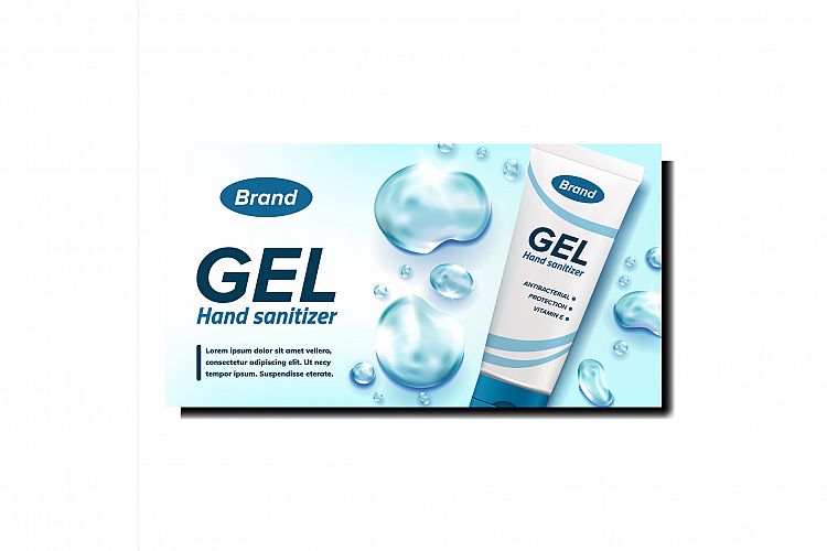 Gel Hand Sanitizer Creative Promo Banner Vector example image 1