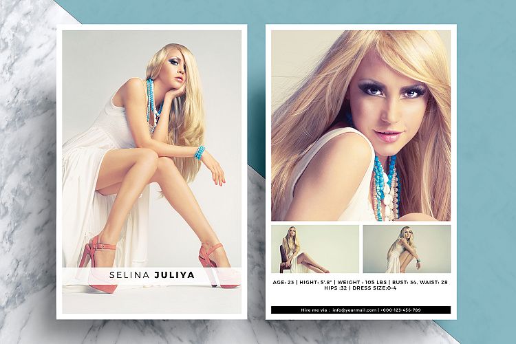 Modeling Comp Card Template