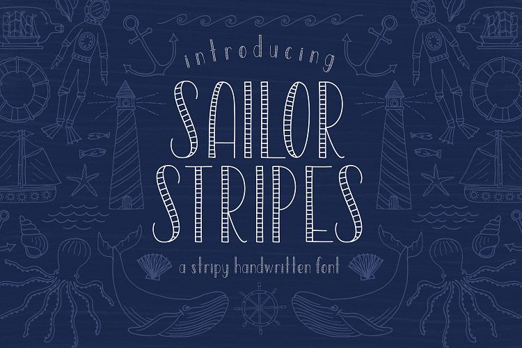 Sailor Stripes San Serif Font